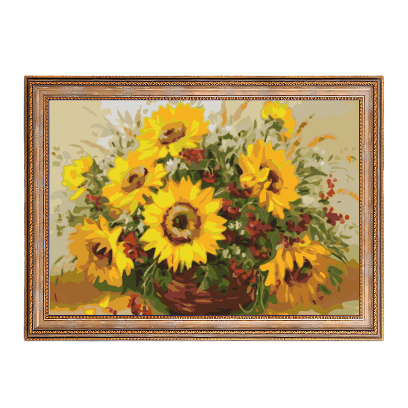 Sunflowers in the Pottery Jar-Paint by Numbers