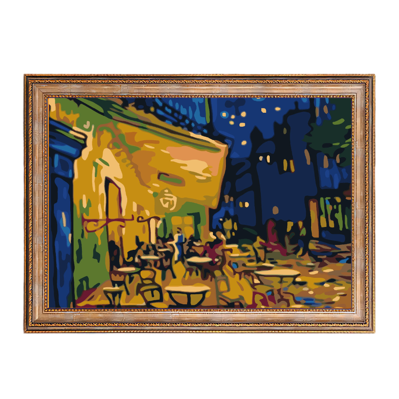 Cafe Terrace at Night-Van Gogh-Paint by Numbers