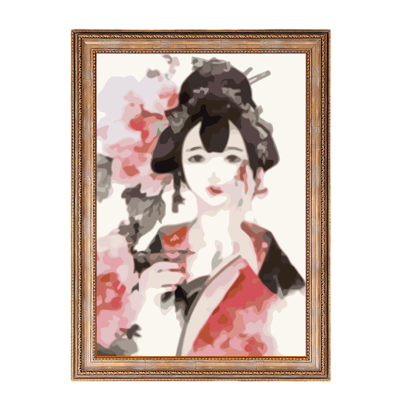 Kimono Girl-Paint by Numbers