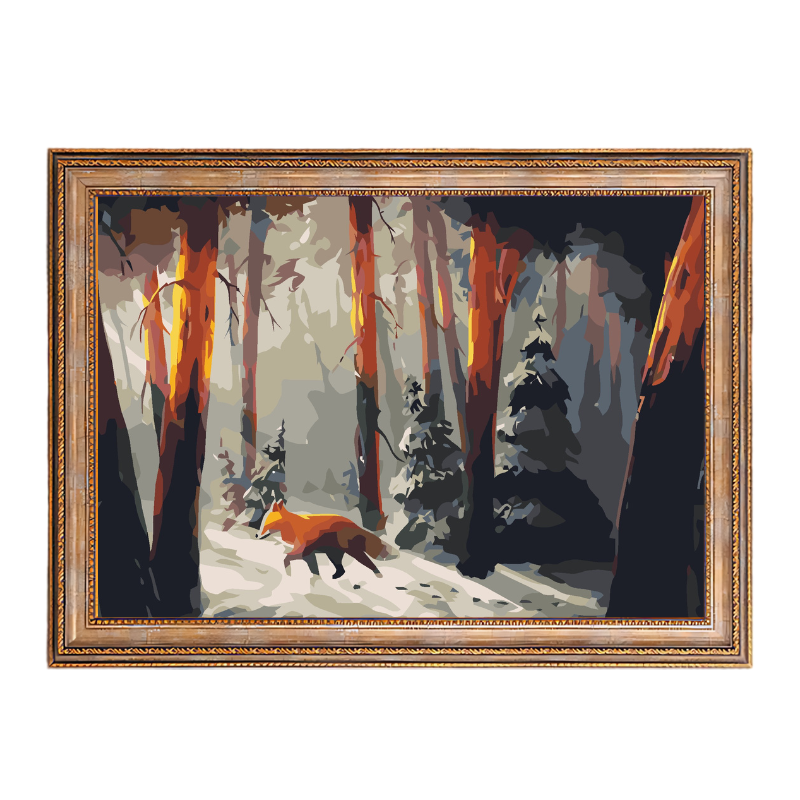 Winter Painted-Fox-Paint by Numbers