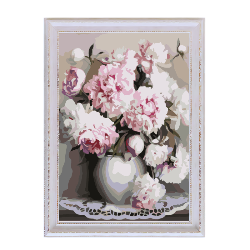 Vase of Peonies-Paint by Numbers