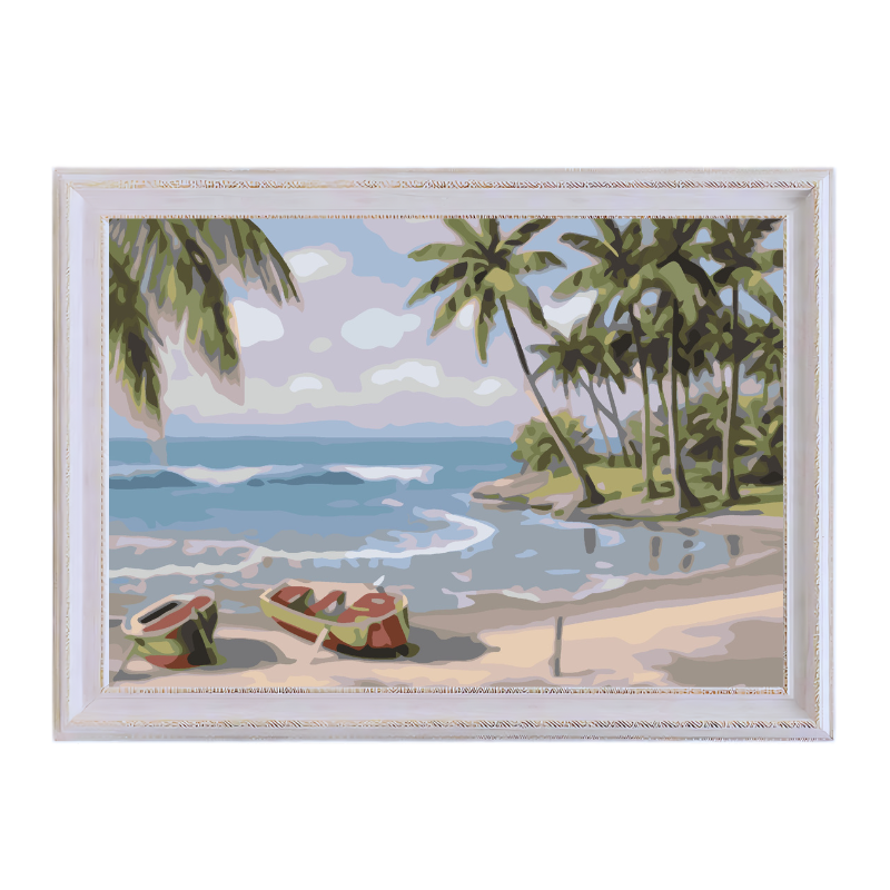 Beach Coconut Tree-Paint by Numbers