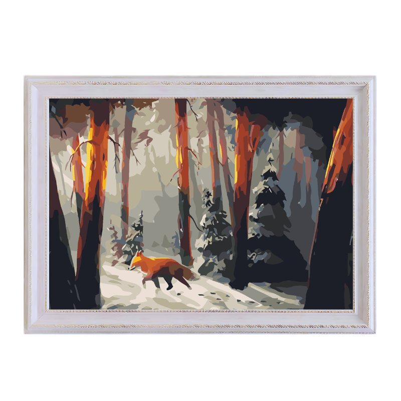 Winter Painted-Fox-Paint by Numbers