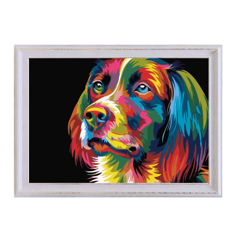 Colorful Dog-Paint by Numbers