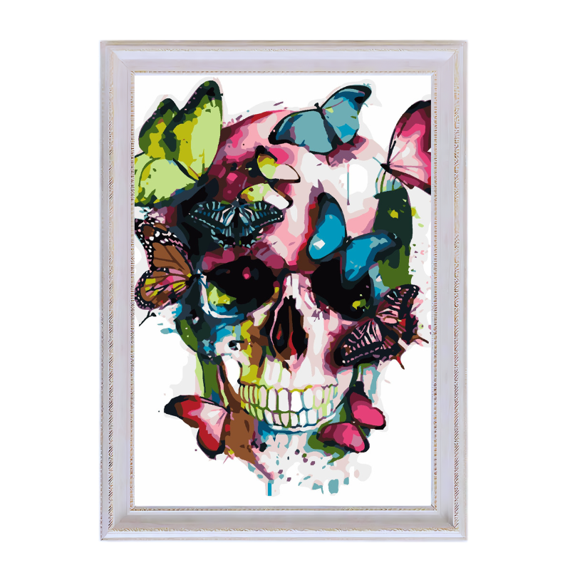 Skull Butterfly-Paint by Numbers