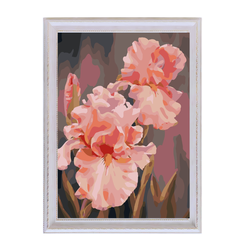 Pink Flowers-Paint by Numbers