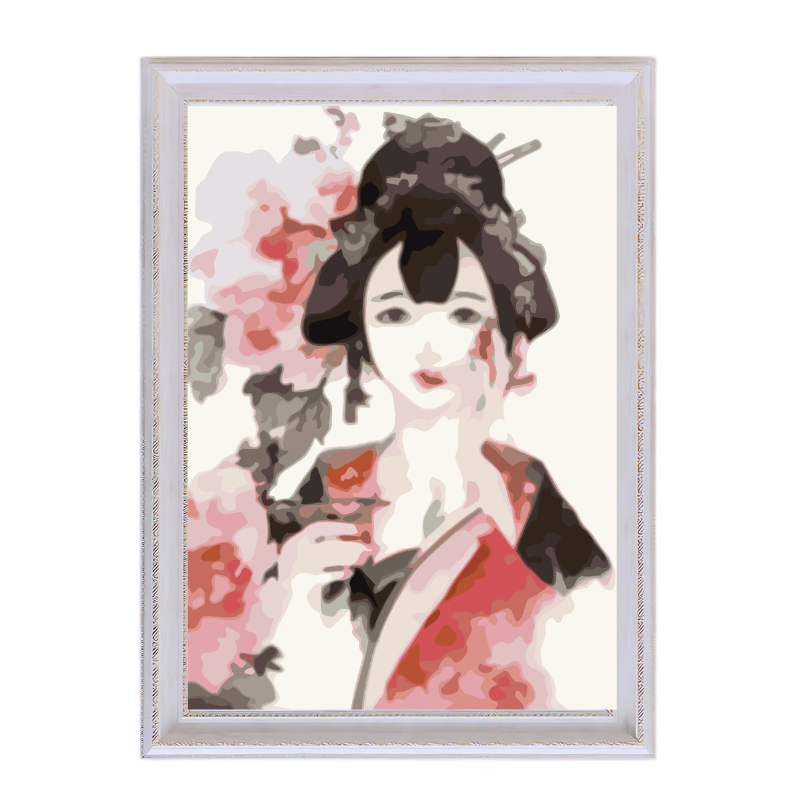 Kimono Girl-Paint by Numbers