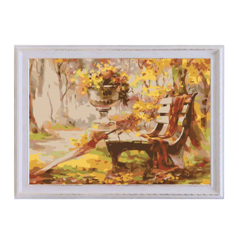 Autumn Bench-Paint by Numbers