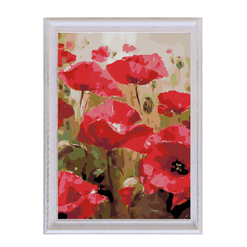 Red Poppies-Paint by Numbers