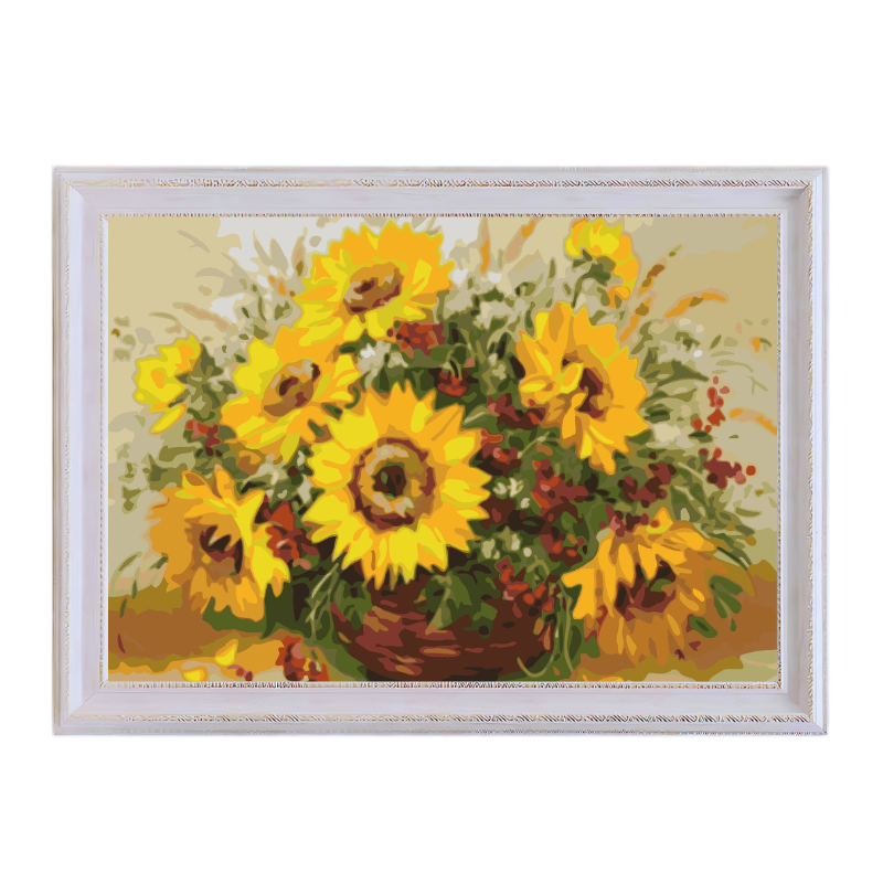 Sunflowers in the Pottery Jar-Paint by Numbers