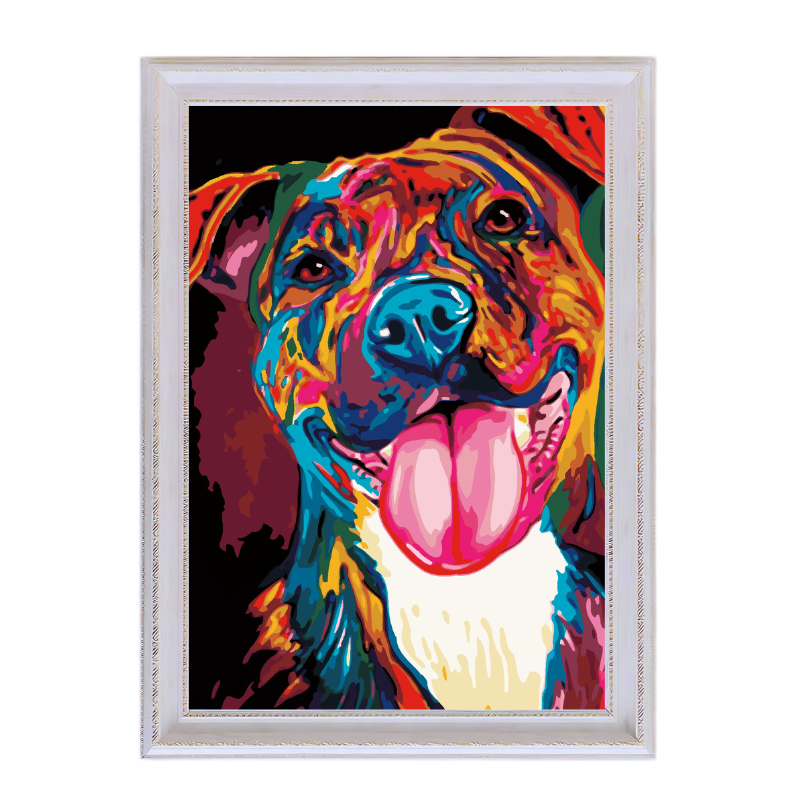 Colorful Dog 2-Paint by Numbers