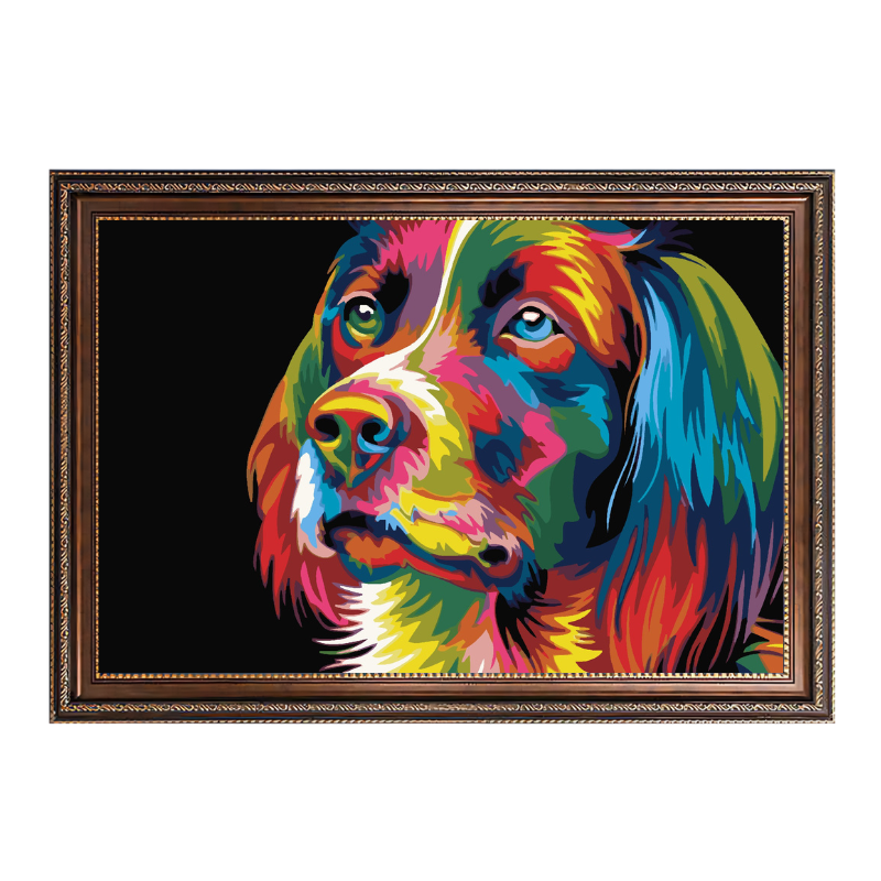 Colorful Dog-Paint by Numbers