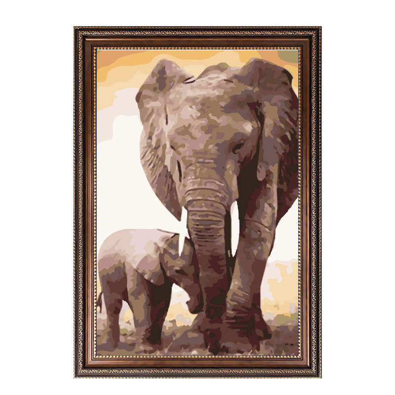 African elephant-Paint by Numbers