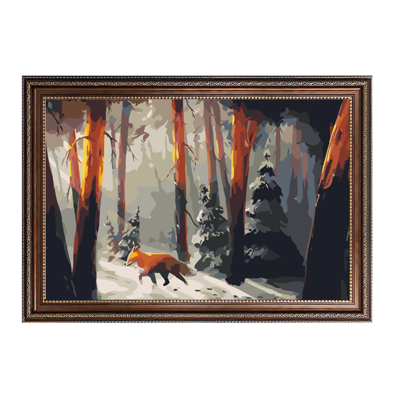 Winter Painted-Fox-Paint by Numbers