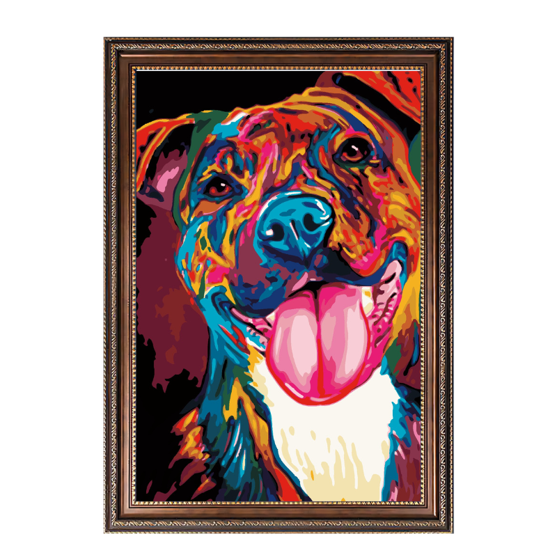 Colorful Dog 2-Paint by Numbers