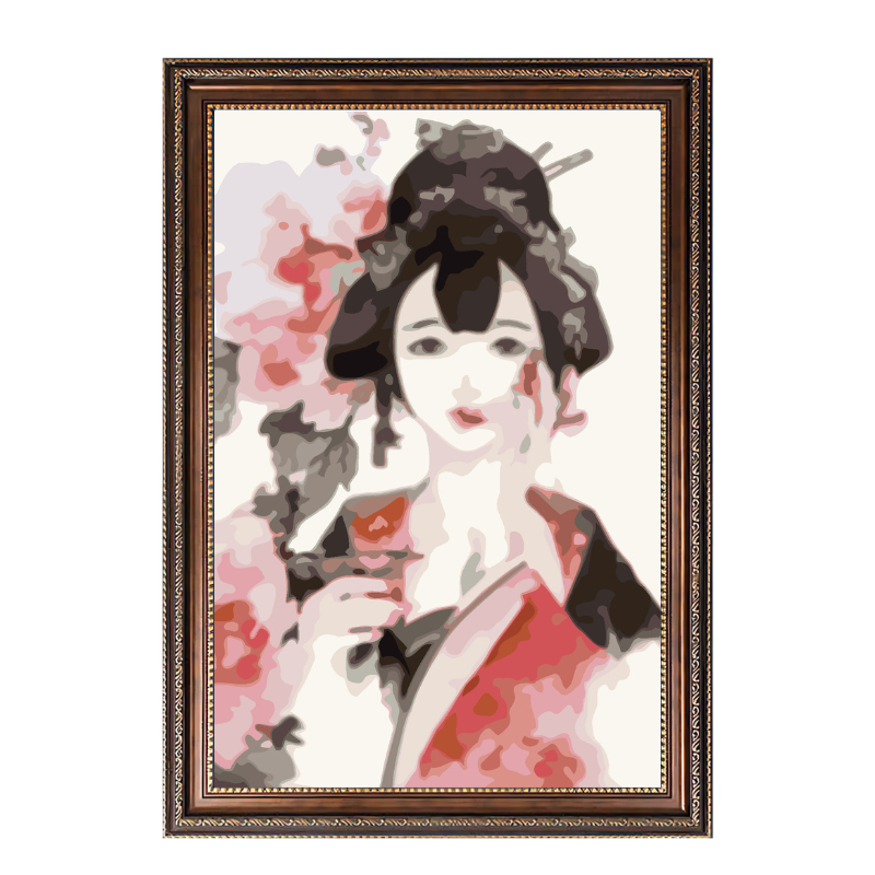 Kimono Girl-Paint by Numbers