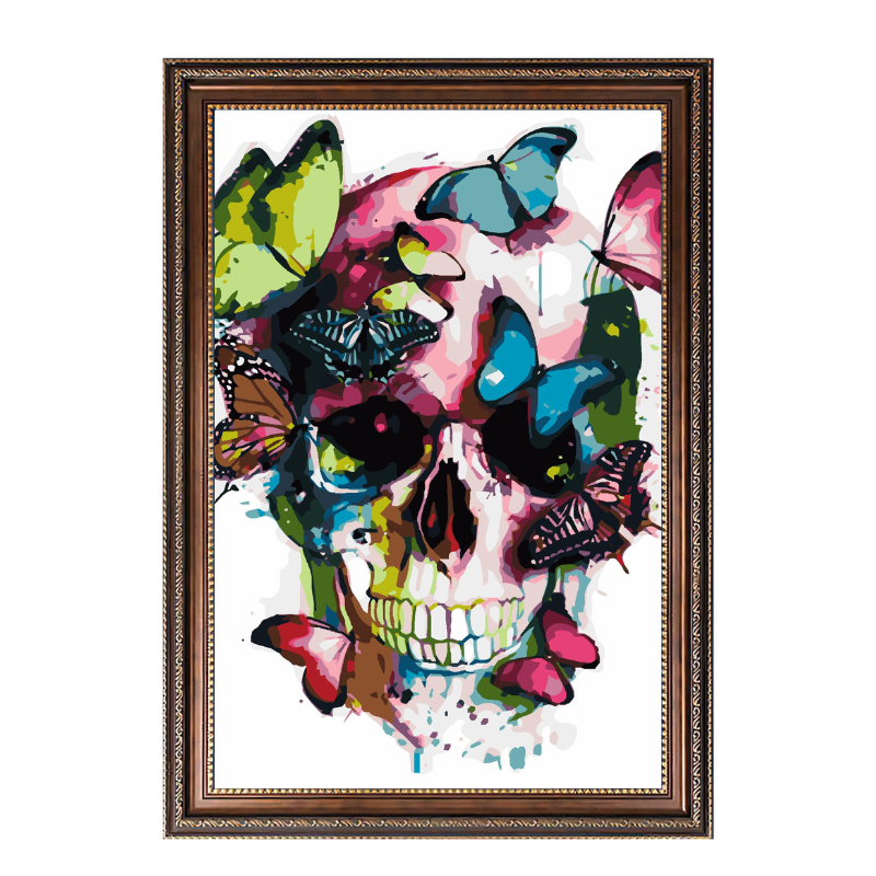 Skull Butterfly-Paint by Numbers