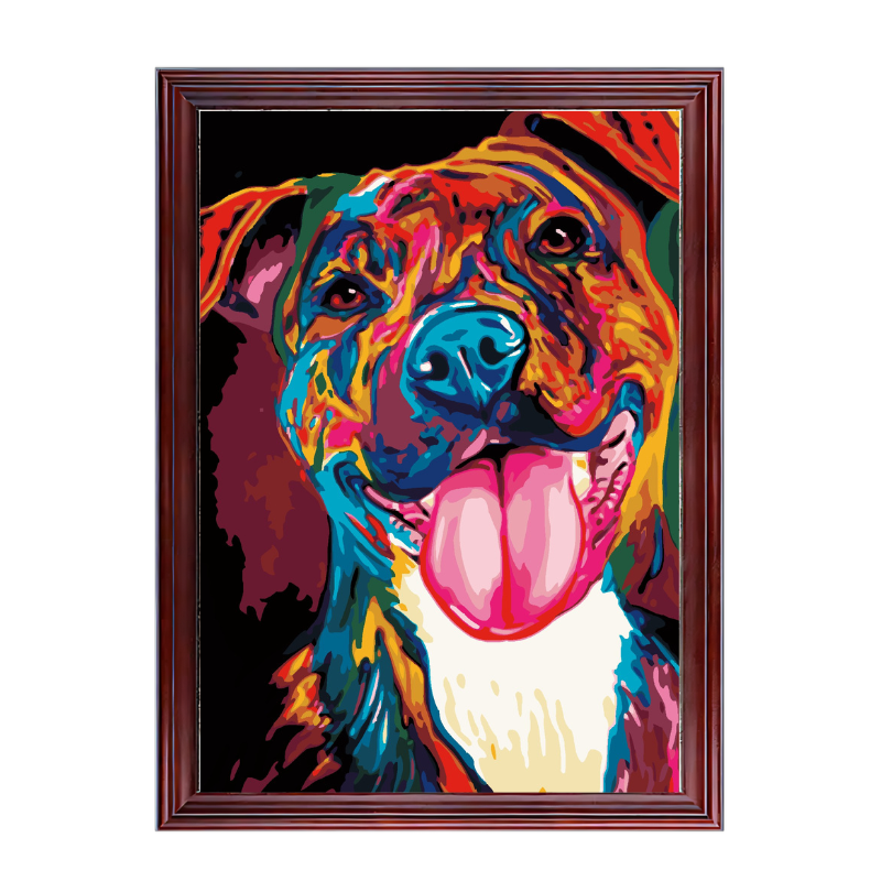 Colorful Dog 2-Paint by Numbers