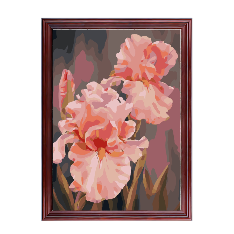 Pink Flowers-Paint by Numbers