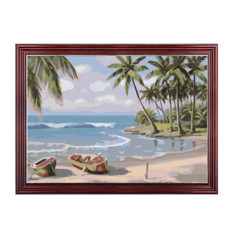 Beach Coconut Tree-Paint by Numbers