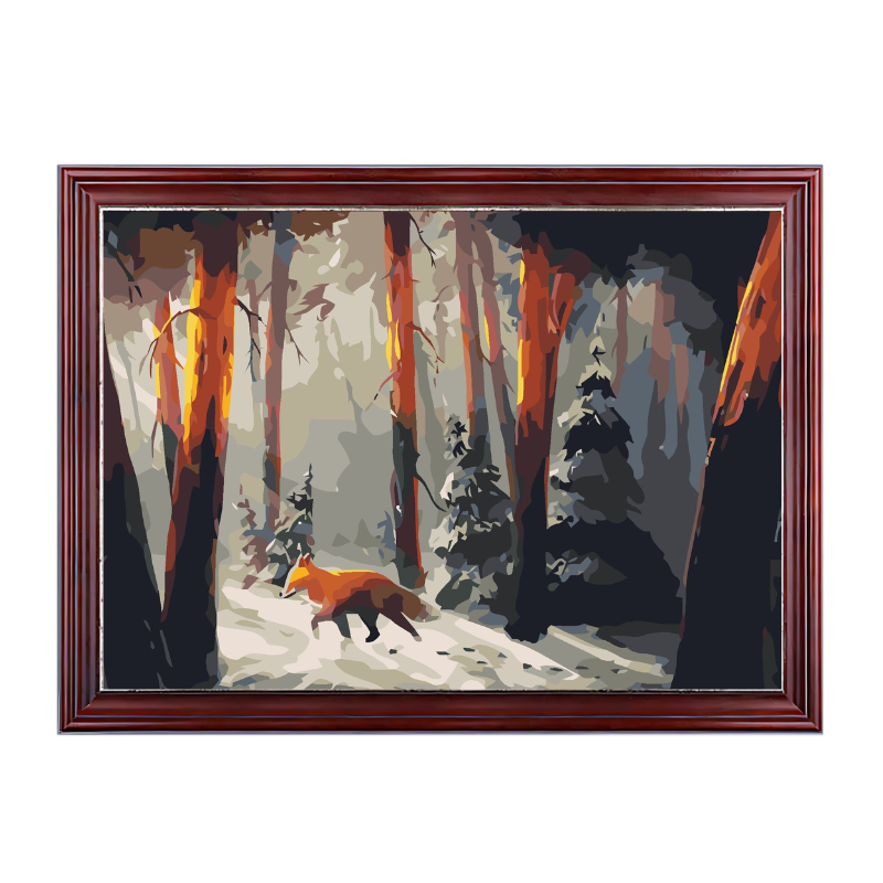 Winter Painted-Fox-Paint by Numbers