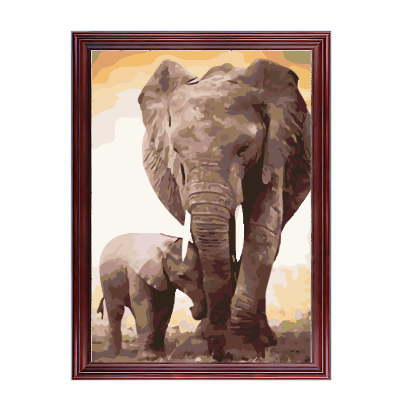 African elephant-Paint by Numbers