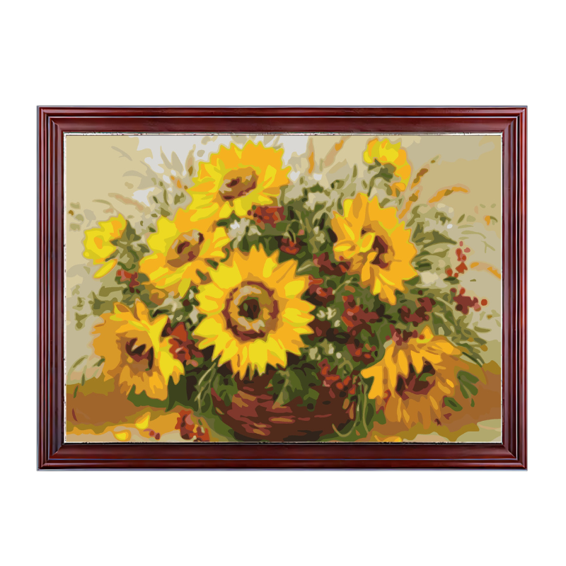 Sunflowers in the Pottery Jar-Paint by Numbers