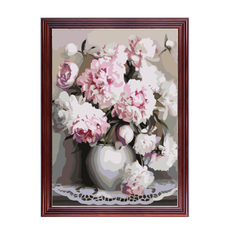 Vase of Peonies-Paint by Numbers