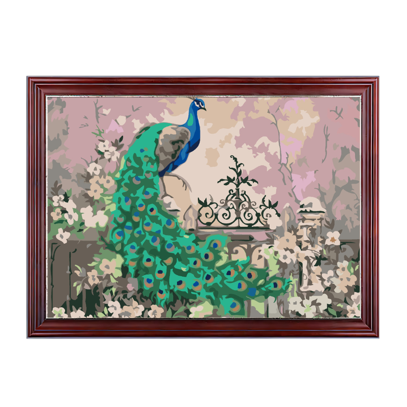 Peacock On The Door-Paint by Numbers