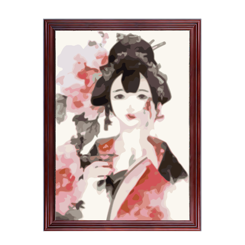 Kimono Girl-Paint by Numbers