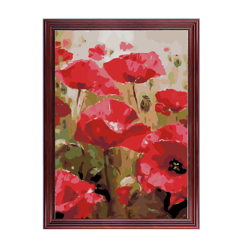 Red Poppies-Paint by Numbers