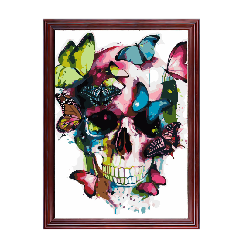 Skull Butterfly-Paint by Numbers