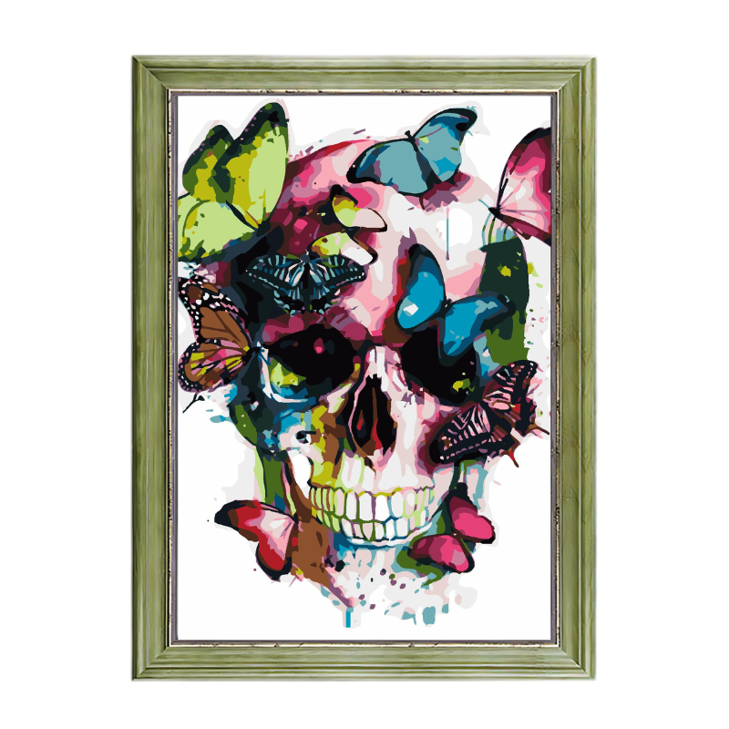 Skull Butterfly-Paint by Numbers