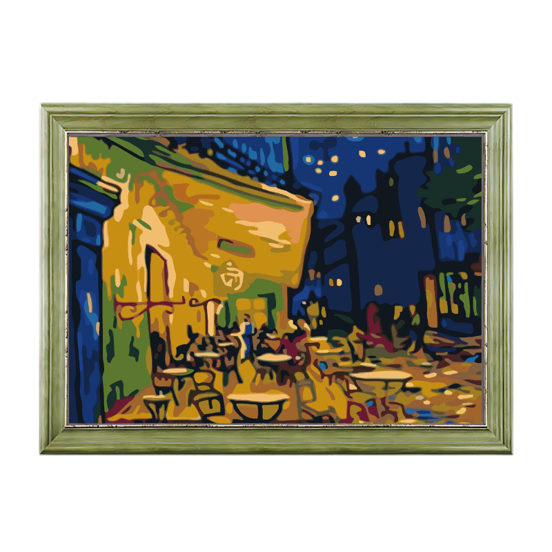 Cafe Terrace at Night-Van Gogh-Paint by Numbers