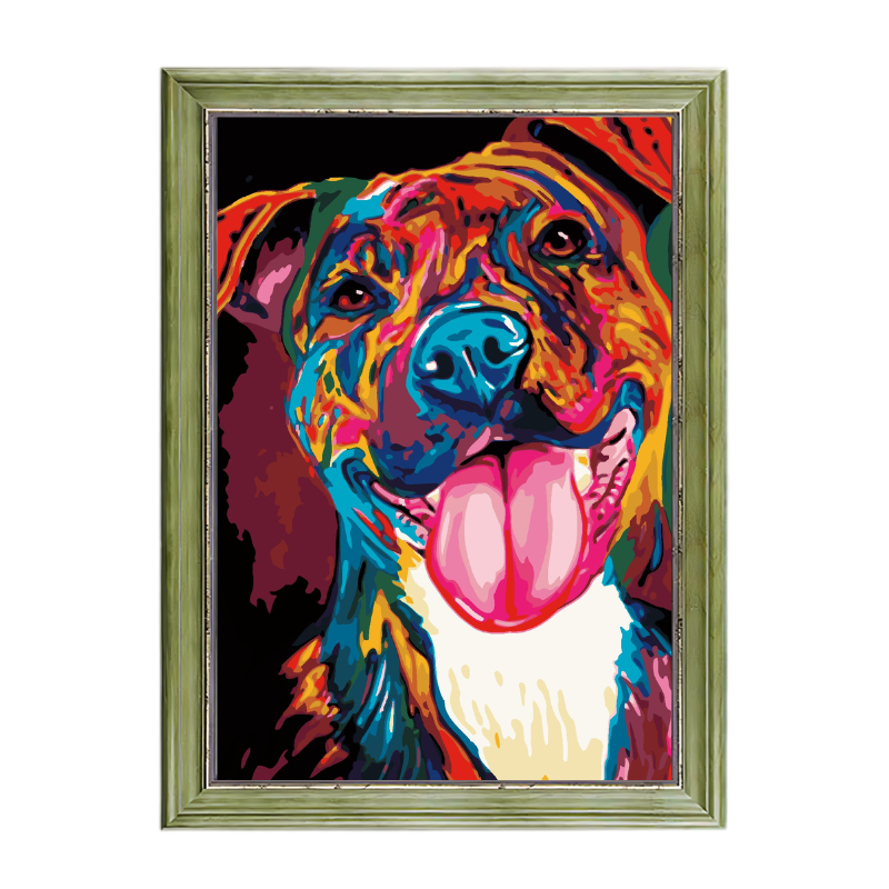 Colorful Dog 2-Paint by Numbers