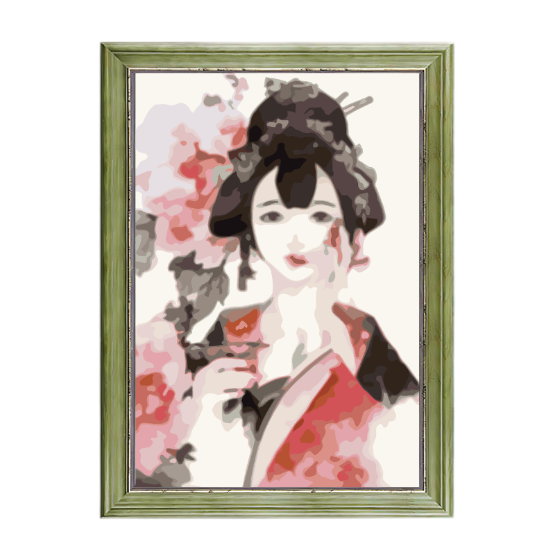 Kimono Girl-Paint by Numbers