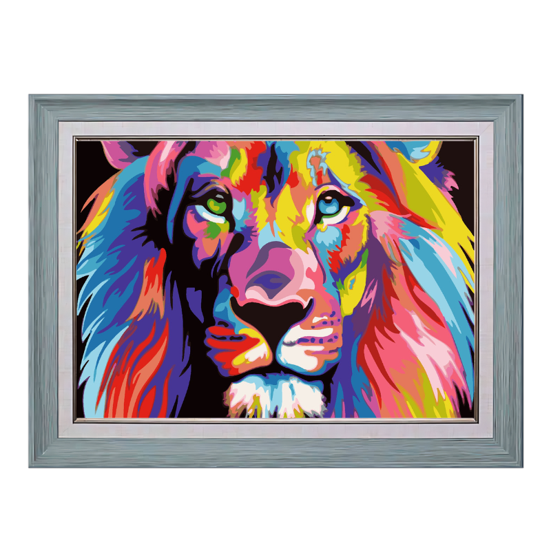 Colorful Lion-Paint by Numbers