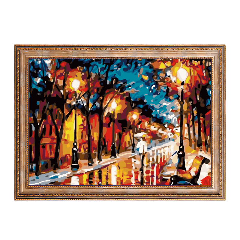 Street View - Leonid Afremov-Paint by Numbers