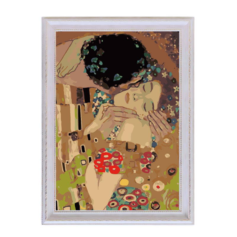 The Kiss by Gustav Klimt-Paint by Numbers