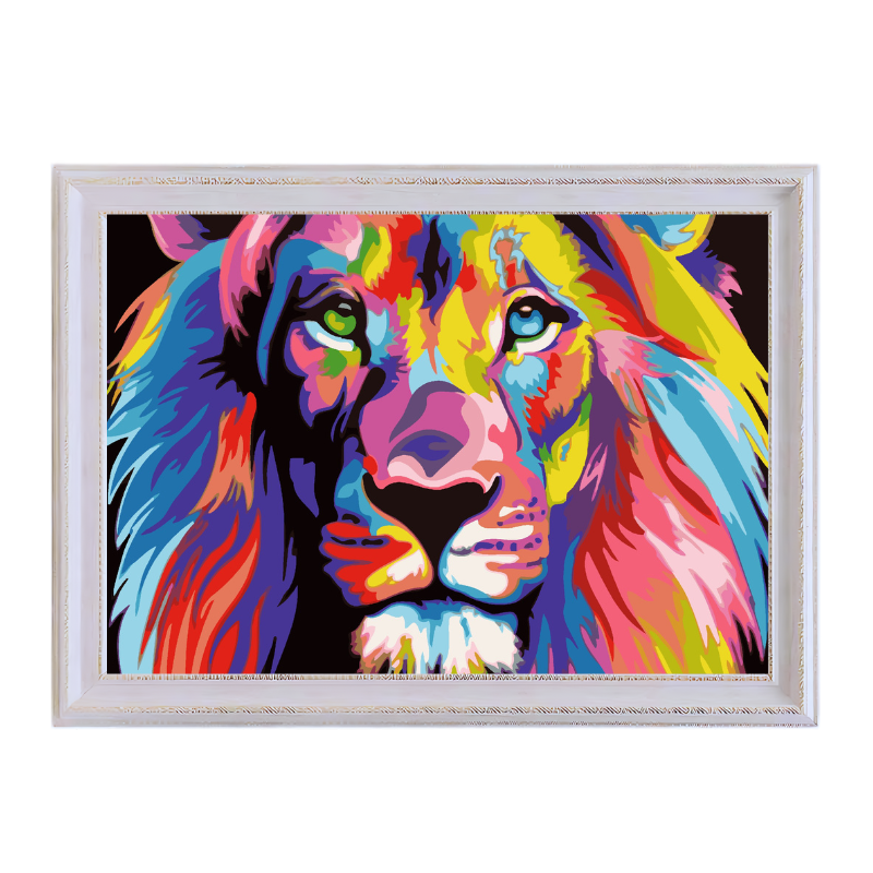 Colorful Lion-Paint by Numbers