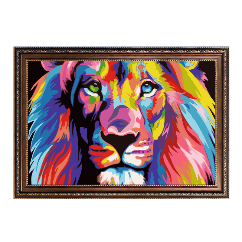 Colorful Lion-Paint by Numbers