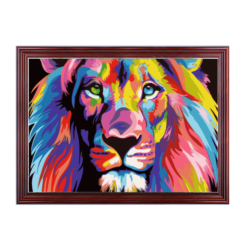 Colorful Lion-Paint by Numbers