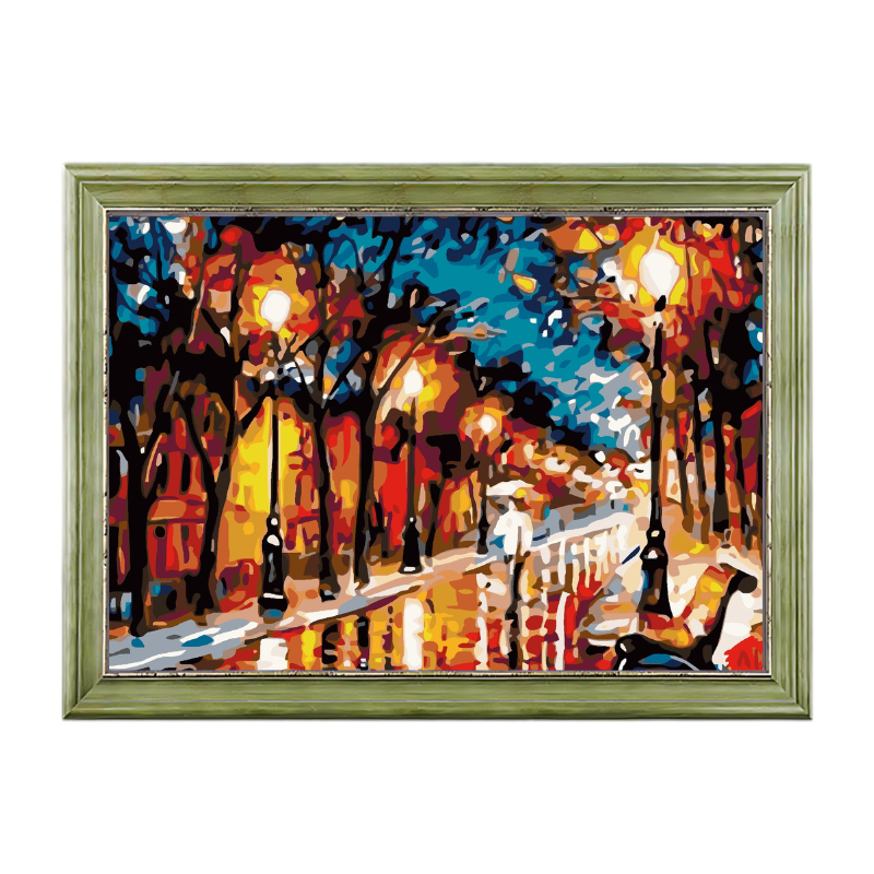 Street View - Leonid Afremov-Paint by Numbers