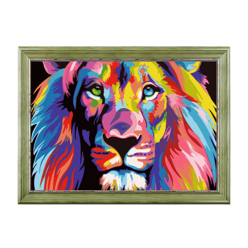 Colorful Lion-Paint by Numbers