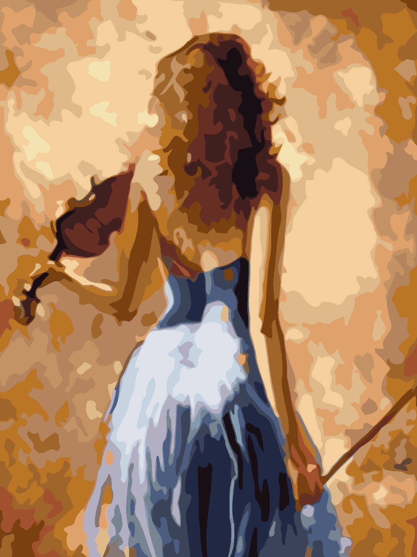 A Violinist-Paint by Numbers