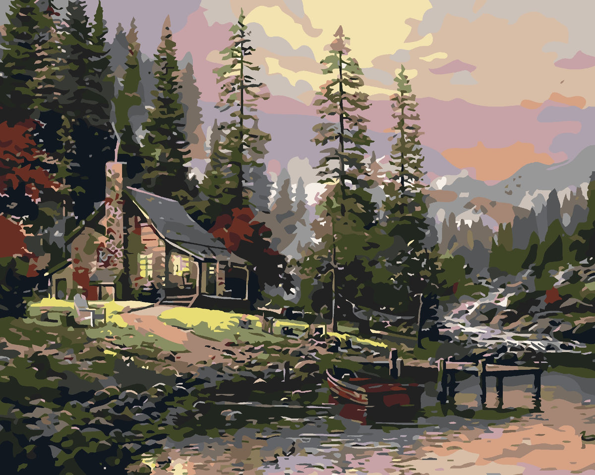 Cabin in The Woods-Paint by Numbers