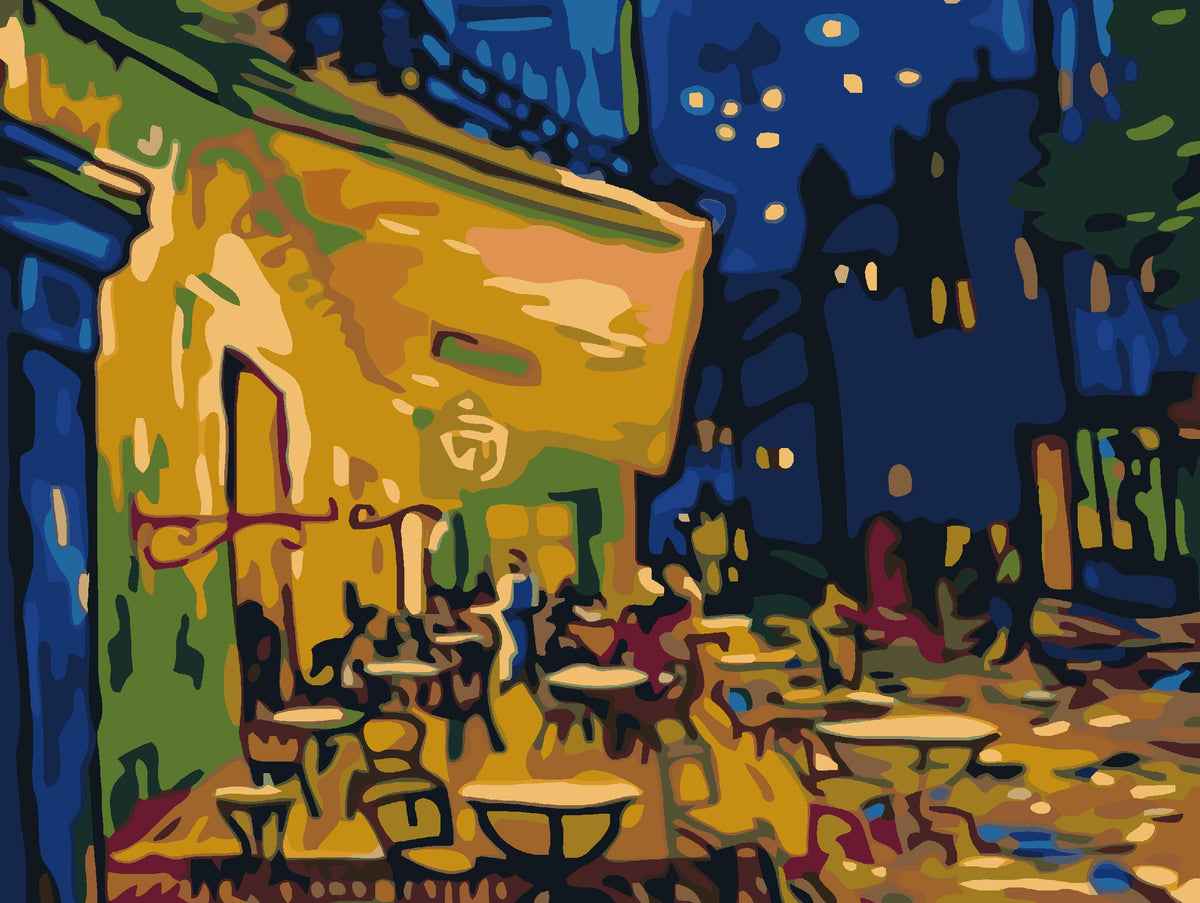 Cafe Terrace at Night-Van Gogh-Paint by Numbers