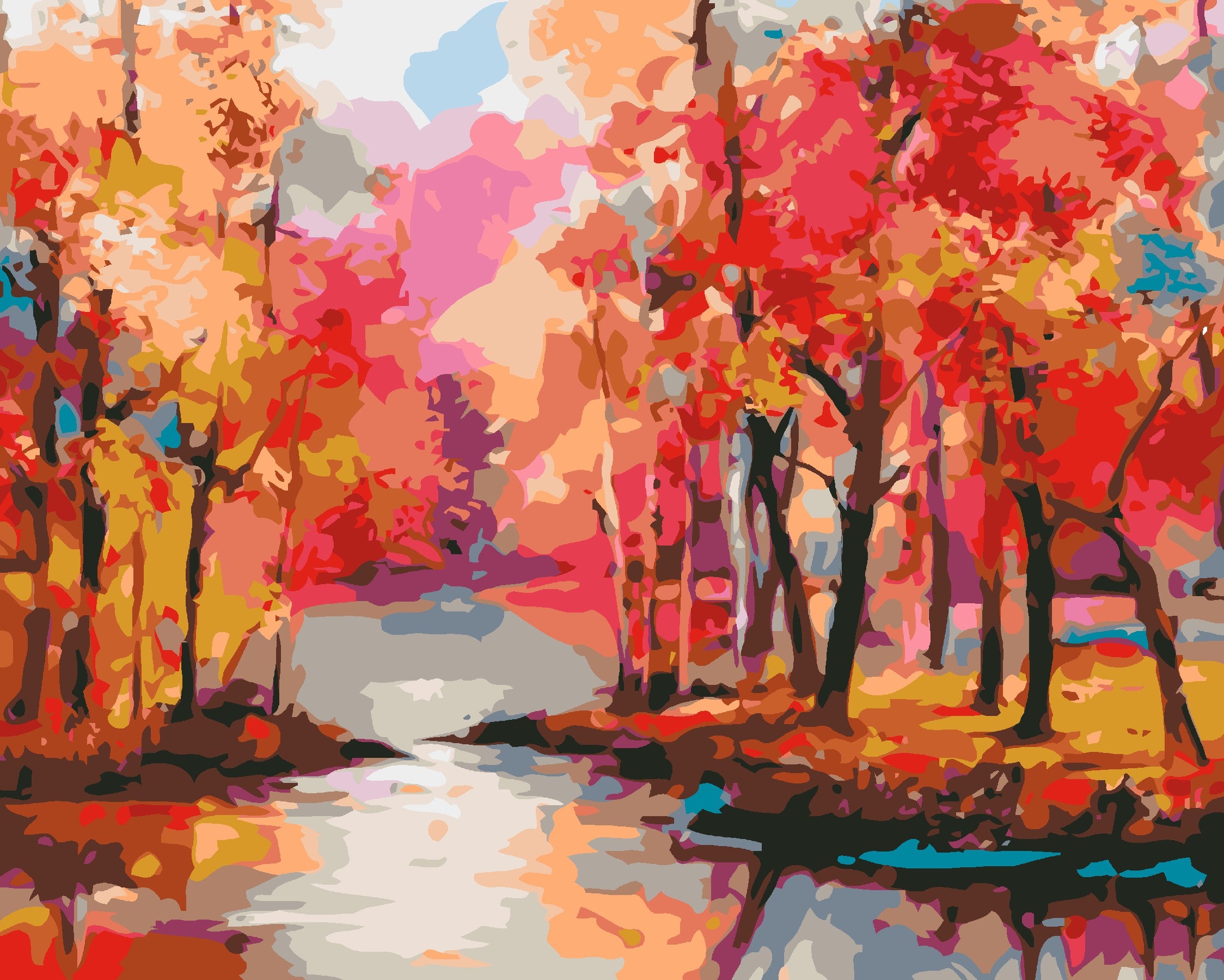 Colorful Autumn-Paint by Numbers