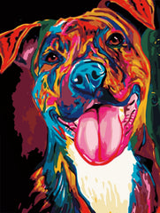 Colorful Dog 2-Paint by Numbers