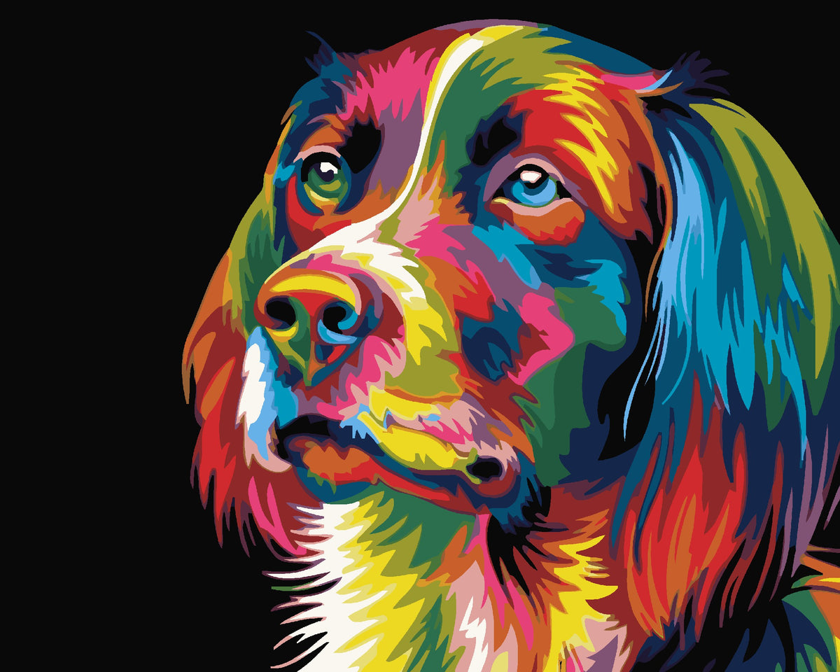 Colorful Dog-Paint by Numbers